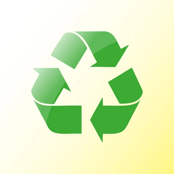 Vector grön återvinning ikonen — Stock vektor