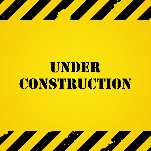 Amarillo bajo fondo de construcción — Vector de stock