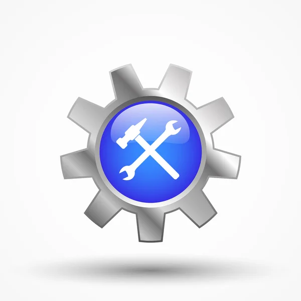 Teknisk support ikonen, gear logotyp — Stock vektor
