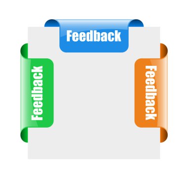 Renkli geribildirim düğme kümesi