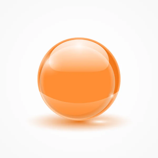 Bola brillante amarillo 3d — Vector de stock