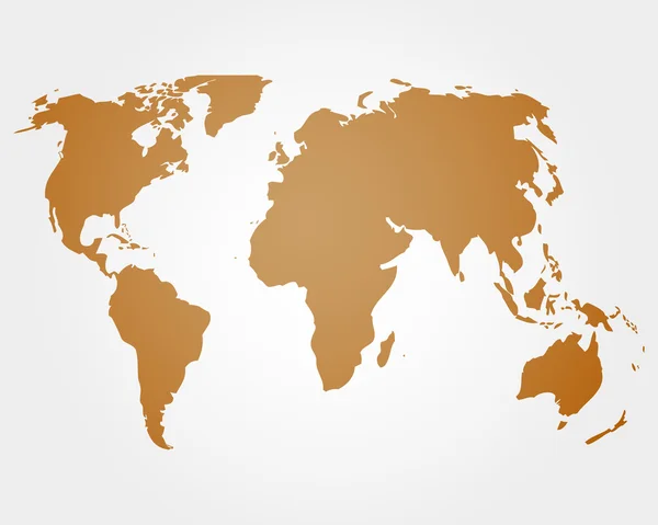 Fondo del mapa del mundo aislado en blanco — Vector de stock