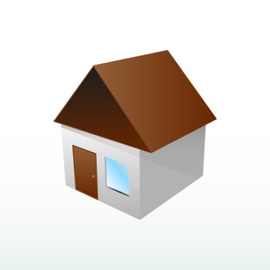 Ev simgesini, izometrik