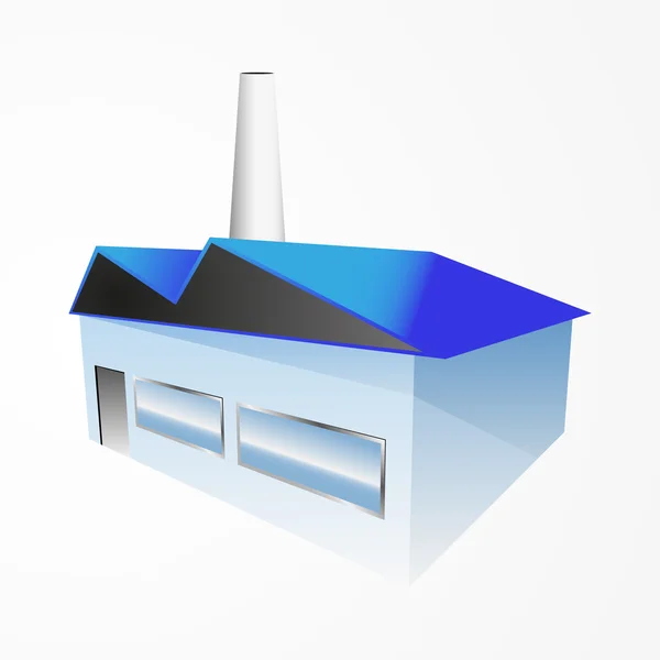 Fabrieksgebouw pictogram, isometrische — Stockvector