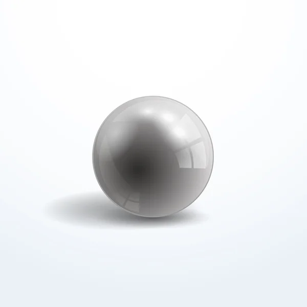 Esfera metálica, objeto de acero, fondo abstracto — Archivo Imágenes Vectoriales
