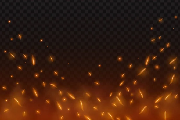 炎の火花と抽象的な背景のベクトル図 — ストックベクタ