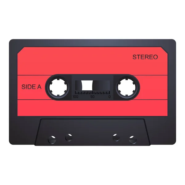 Cassette Audio Vintage Sobre Fondo Liso — Archivo Imágenes Vectoriales