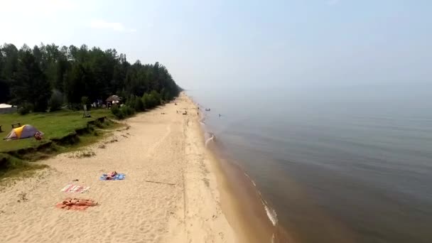 Vista aérea: Voo sobre baikal — Vídeo de Stock