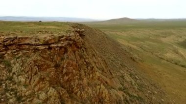 Uçuş Ulan-Ude, Buryatia Cumhuriyeti yakınındaki quadrocopters havadan görünümü