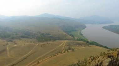 Sis, Rus Buryatia Nehri üzerinde uçan bir havadan görünümü