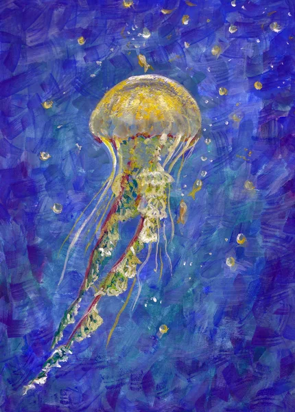 Illustrazione con meduse — Foto Stock