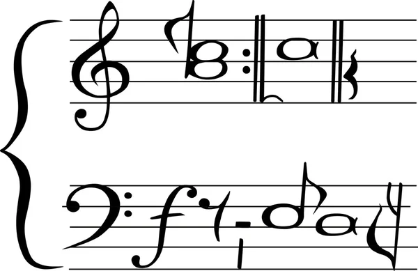 Underteckna "Black Friday" i musikstilen stav — Stock vektor