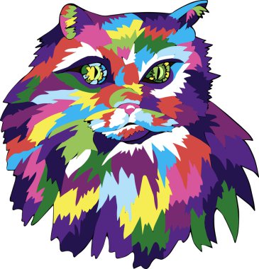 Kedi kafası. Vektör