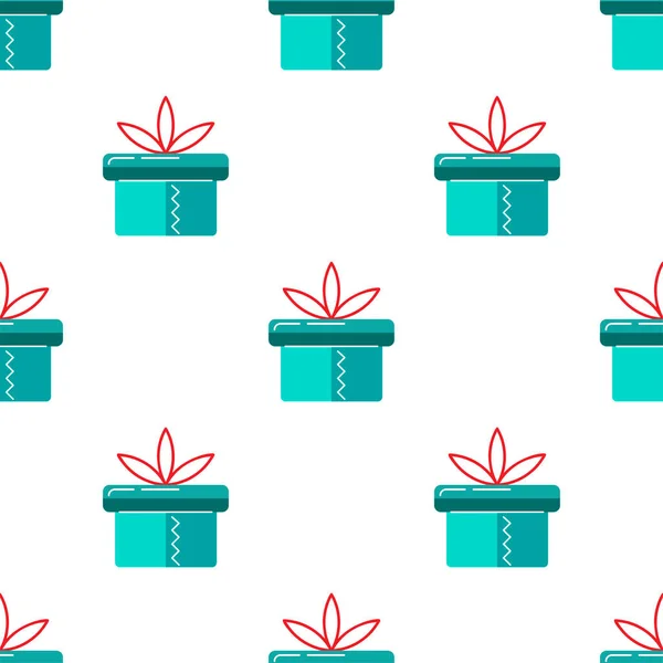 Seamlees Vzor Dárkovou Krabicí Veselé Vánoce Šťastný Nový Rok Všechno — Stockový vektor