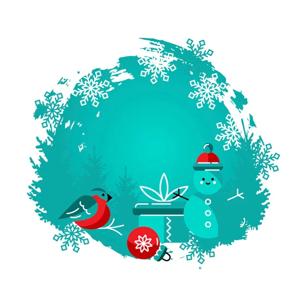 Ilustração Vetorial Para Feliz Natal Cartaz Ano Novo Estampas Design — Vetor de Stock