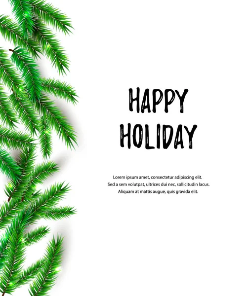 Fondo Vacaciones Con Árbol Navidad Lugar Para Texto Ideal Para — Vector de stock