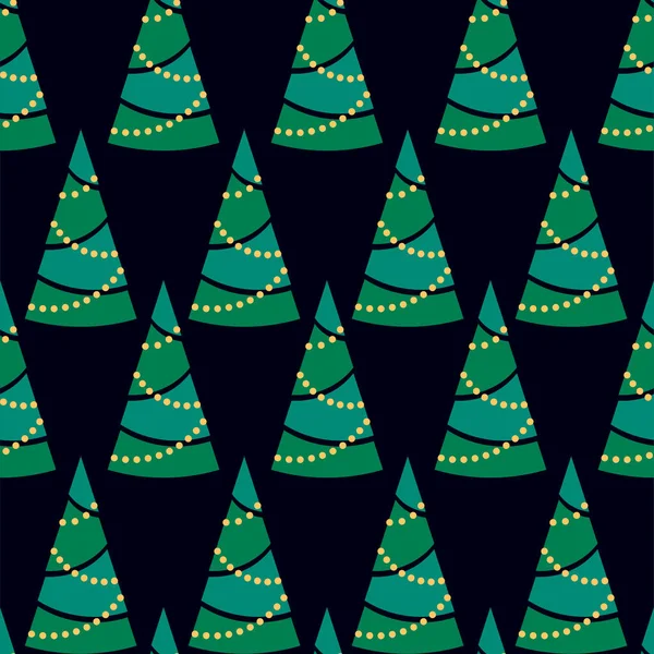 Motif Seamlees Avec Arbre Noël Pour Joyeux Noël Joyeuses Fêtes — Image vectorielle