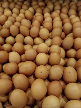 Pazarda taze ve organik yumurtalar
