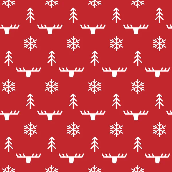 Kış Noel geyiği ile seamless modeli