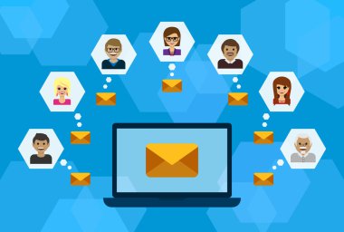 E-posta mesajlaşma ve sanal iletişim kavramı, insanlar ve onların aileleri