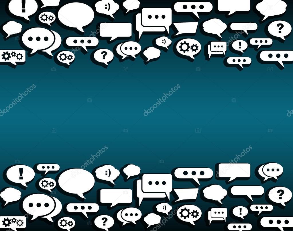 Speech bubbles background with place for your text
