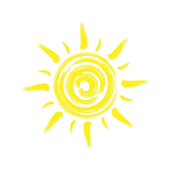 Icono del sol vector estilo artístico — Archivo Imágenes Vectoriales