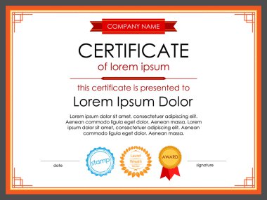 Sertifika diploma şablonu