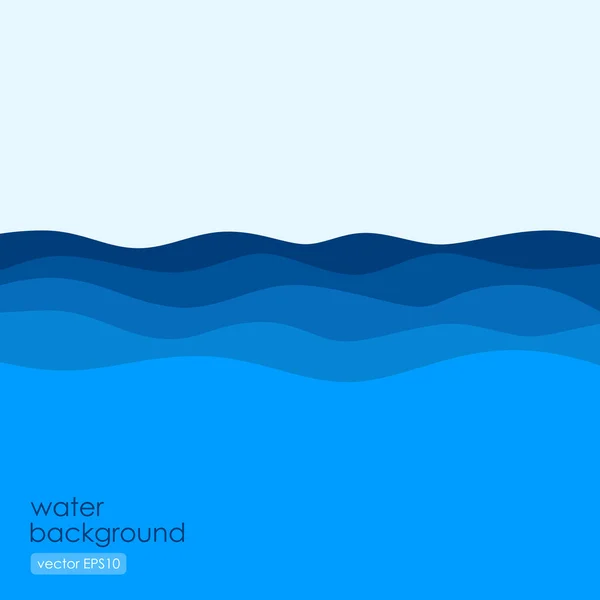 Flowing waves in flat style — Stock Vector