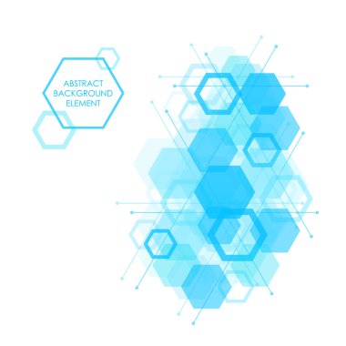 Altıgen arka plan tasarım öğesi