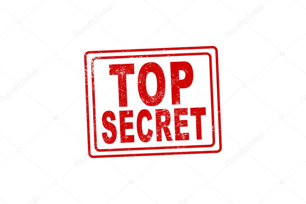 Set of top secret stamp.