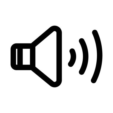 Hoparlör hoparlörünün sesi megafon simgesi düz