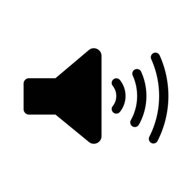 Hoparlör hoparlörünün sesi megafon simgesi düz