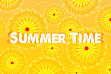 Güneşli arka plan üzerinde ifade yaz saati