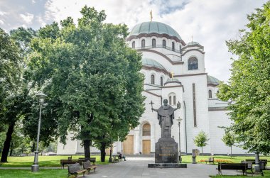 Belgrad, Sırbistan - 29 Temmuz 2014: Sırp Ortodoks Kilisesi Belgrad 'da