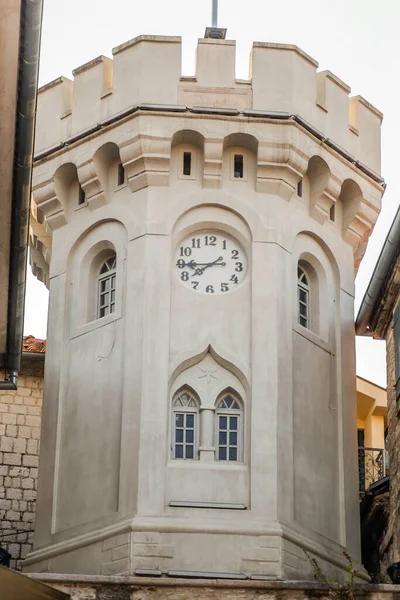 Herceg Novi Montenegro Augustus 2021 Oude Stadspoort Met Kleine Klokkentoren — Stockfoto