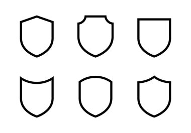 Savunma kalkanı ana hat simgesi ayarlandı. Güvenlik ve koruma sembolü