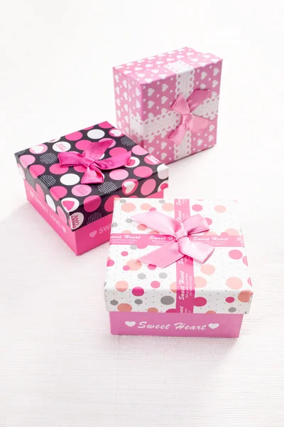 Isolated gift boxes on white background — Stock Photo, Image