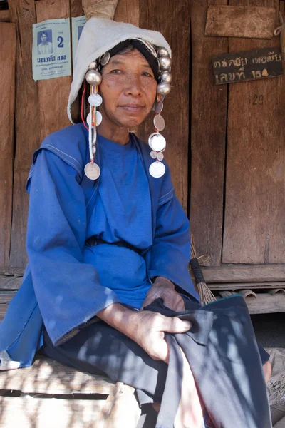 An old woman from the Akha ethnic group