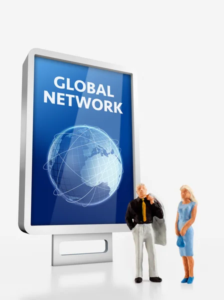Blue globe  about global network — Stock Photo, Image