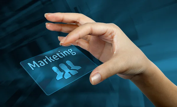 Digital card with the word marketing — Stock Photo, Image