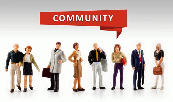 コミュニティ市民接続グループのネットワークの概念 — ストック写真