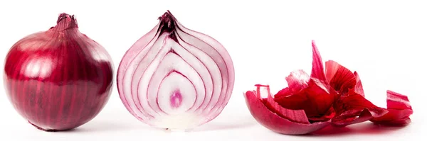 Food Banner Concept Organic Vegetables Ingredients Close Organic Red Onions — Stock Photo, Image