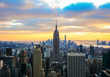 New York cityscape rock top dan şehir merkezi