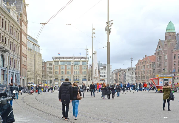 Náměstí Dam, Amsterdam, Nizozemsko — Stock fotografie