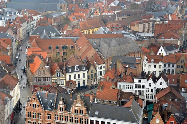 Panoramę Bruges, Belguim — Zdjęcie stockowe