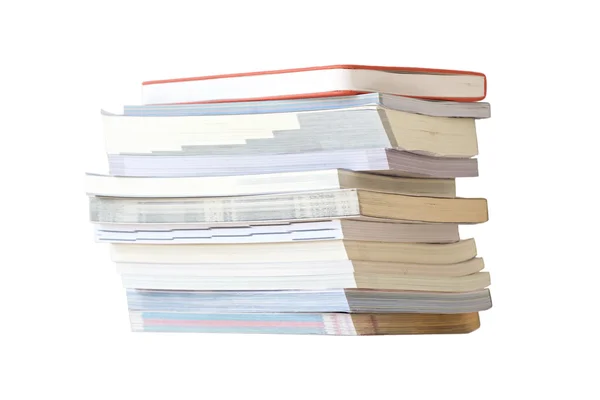 Pile de livre sur fond blanc — Photo