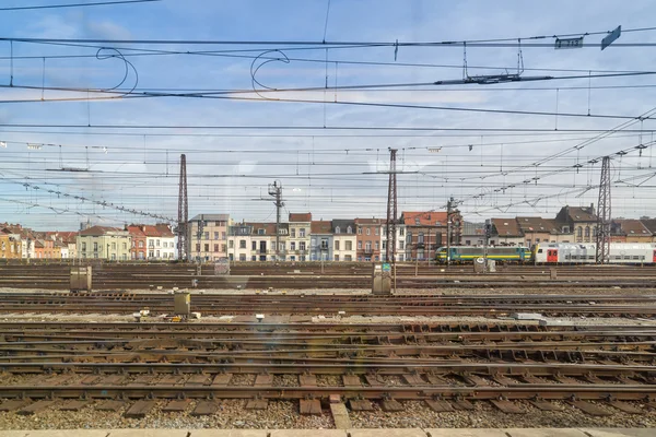 Σιδηροδρομικό σταθμό South των Βρυξελλών, Βέλγιο. — Φωτογραφία Αρχείου