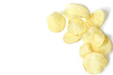 Beyaz arka planda izole - patates cipsi