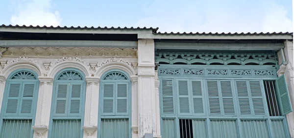 中葡萄牙风格的建筑在普吉岛古老小镇，泰国 — 图库照片