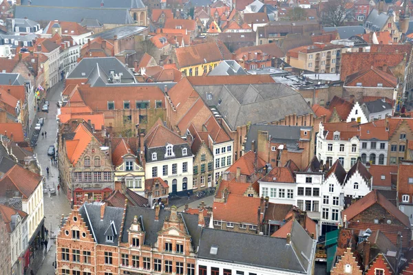 Panoramę Bruges, Belguim — Zdjęcie stockowe